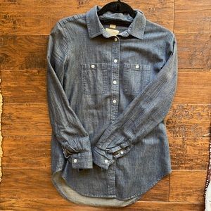 Loft dark chambray blouse